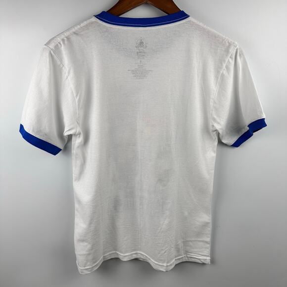 NWOT Disney Parks Marvel Comics Super Heroes Ringer Tee Shirt Junior Small - Picture 2 of 8